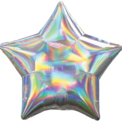 Ballon Métallique Hélium Etoile - Holographique