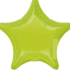 Ballon Métallique Hélium Etoile - Vert Citron