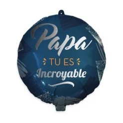 Ballon métallique rond - Papa - Collection Papa Parfait