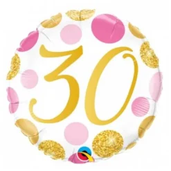 Ballon métallisé 46 cm ⌀ - 30 ans