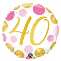 Ballon métallisé 46 cm ⌀ - 40 ans