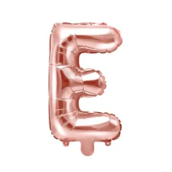 Ballon métallisé en mylar en forme de lettre - Rose Gold - 35 cm - Lettre au choix