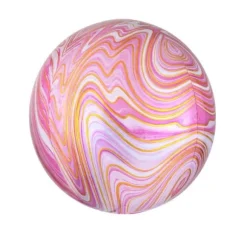Ballon Orbz en aluminium - Marbre - 38 cm - Couleur au choix