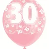Ballons Anniversaire "Glitz" Roses - 30 ans