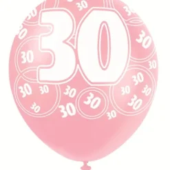 Ballons Anniversaire "Glitz" Roses - 30 ans