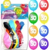 8 Ballons 50 ans Multicolore