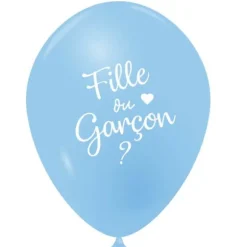 6 Ballons Baby Shower Roses et Bleus