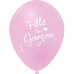 6 Ballons Baby Shower Roses et Bleus