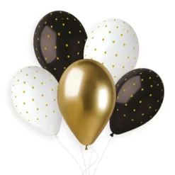 5 ballons chics assortis - 33 cm