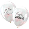 6 ballons à confettis en latex pour EVJF - Diamètre 30 cm