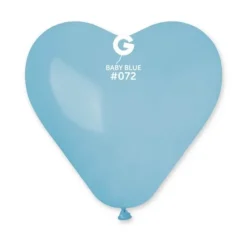 5 Ballons Cœur - 30 cm - Couleur BB Bleu