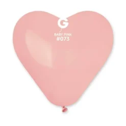 5 Ballons Cœur - 30 cm - Couleur BB Rose
