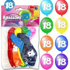 Ballons de Baudruche Anniversaire 18 ans