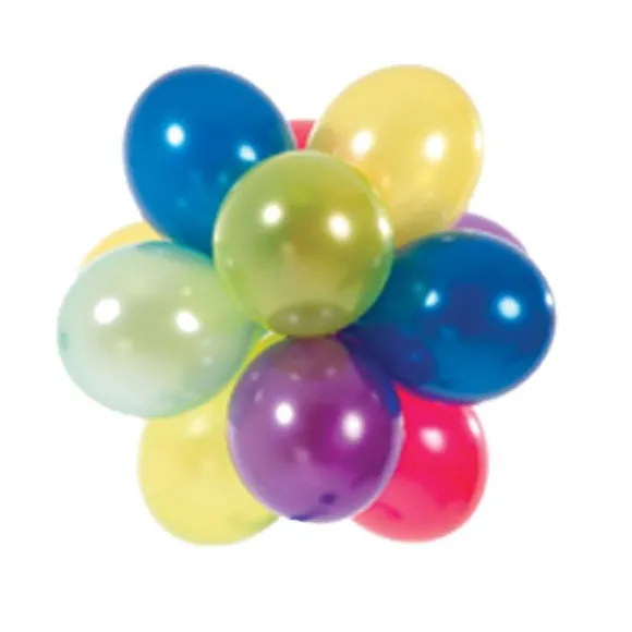 100 Ballons de Baudruche Coloris Assortis