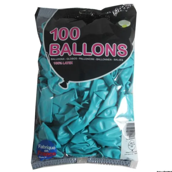 100 Ballons de Baudruche couleur Turquoise