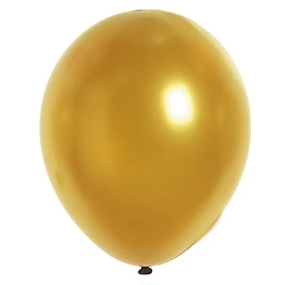 50 Ballons de Baudruche Métallisés Or