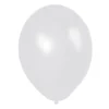 50 Ballons de Baudruche Métallisés Blanc