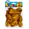 25 Ballons de baudruche métallisés - Doré