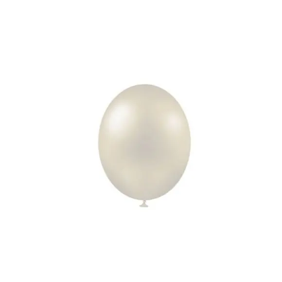 25 Ballons de baudruche métallisés - Blanc