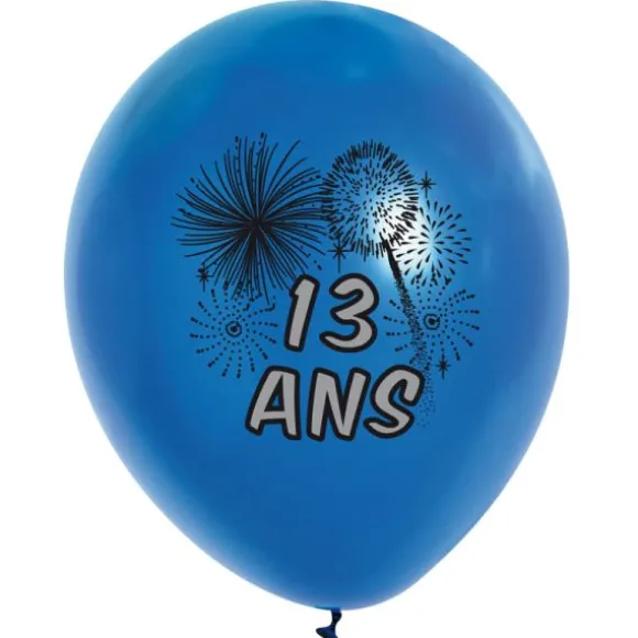 10 Ballons de Baudruche multicolore 13 ans