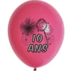 10 Ballons de Baudruche Multicolore Anniversaire 10 ans