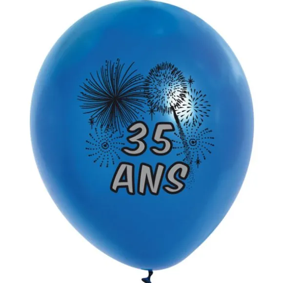 10 Ballons de Baudruche multicolore 35 ans
