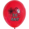 10 Ballons de Baudruche Multicolore Anniversaire 30 ans