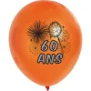 10 Ballons de Baudruche Multicolore Anniversaire 60 ans
