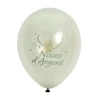 10 Ballons de Baudruche Noces d'Argent