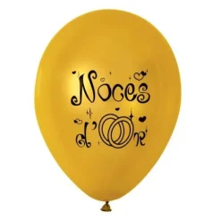 10 Ballons de Baudruche Noces d'Or