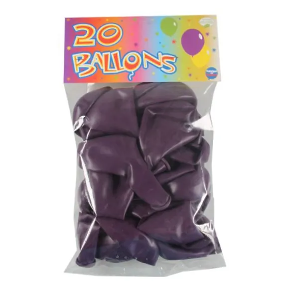 20 Ballons de Baudruche Prune
