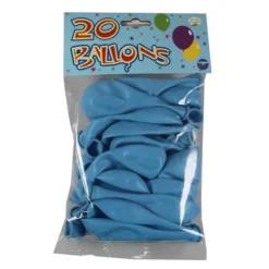 20 Ballons de Baudruche Unis Bleu