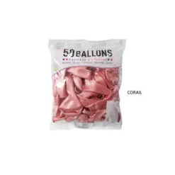 50 Ballons de 30 cm métalliques - Couleur au Choix