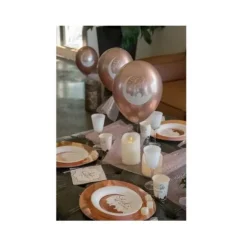 6 Ballons en latex Eid Mubarak - Rose Gold - 30 cm