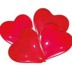 4 ballons en latex en forme de cœur - 30 cm - Saint-Valentin