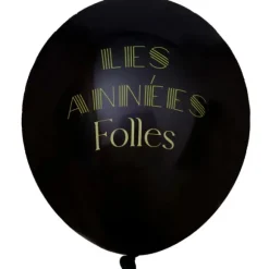 6 ballons en latex "Les Années Folles" - Diamètre 30 cm - Collection Gatsby