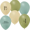 6 ballons en latex pour anniversaire - 1 an de + - Diamètre 30 cm - Modèle au choix
