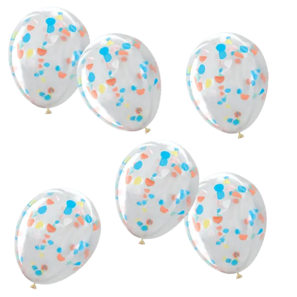 6 ballons en latex pour anniversaire - 1 an de + - Diamètre 30 cm - Modèle au choix