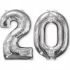 Ballons Hélium - 20 ans - Argenté