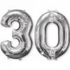 Ballons Hélium - 30 ans - Argenté
