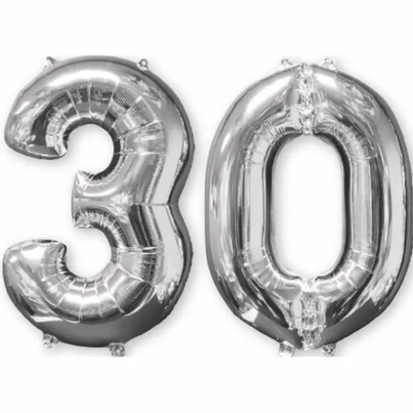 Ballons Hélium - 30 ans - Argenté