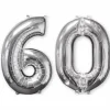 Ballons Hélium - 60 ans - Argentés