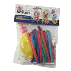 12 Ballons à modeler - 140 cm - Couleurs Assorties