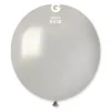 10 Ballons Métallisés Argent - 48 cm