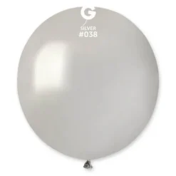 10 Ballons Métallisés Argent - 48 cm