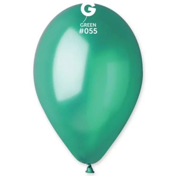 10 Ballons Métallisés - 30 cm - Couleur Vert