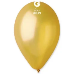 10 Ballons Métallisés Couleur Dorée - 30 cm