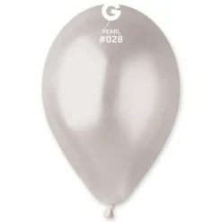 10 Ballons Métallisés Perle - 30 cm