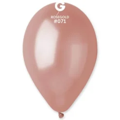 10 Ballons Métallisés Rose Gold - 30 cm