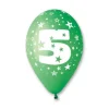 10 Ballons multicolores - 30 cm - Chiffre 5